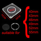 1Pcs Challenge Coin Holder Magnetic Acrylic Coin Case Square Display Frame with Capsule for 40/43/46/49/52/55mm Coins Storage