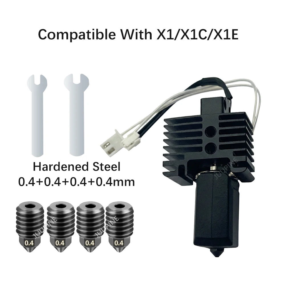 V2 Hotend Assembly For Bambu Lab P1S X1 X1C P1P With Heater Cartridge Thermistor 0.4 Nozzle Bambulab Hot end Extruder Accessorie