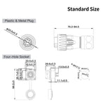 CNLINKO M24 Waterproof Circular Aviation Connector GEN3 10/12/19/24P Metal Shell Male/Female for Industrial & Medical Equipment