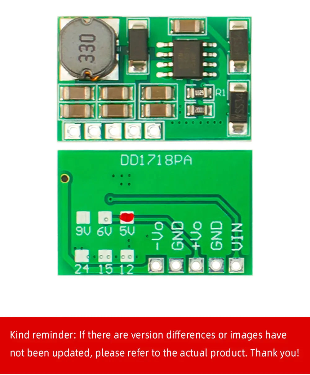 DD1718PA ± 5V 6V 9V 12V 15V 24V Positive & Negative Dual Output Power Supply DC Step-up Boost Converter Module