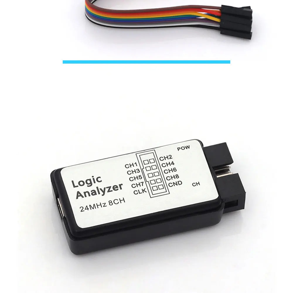 USB Logic Analyzer Microcontroller for ARM FPGA Debugger 8 Channels 24M Samples Set for Digital Electronics Testing ﻿