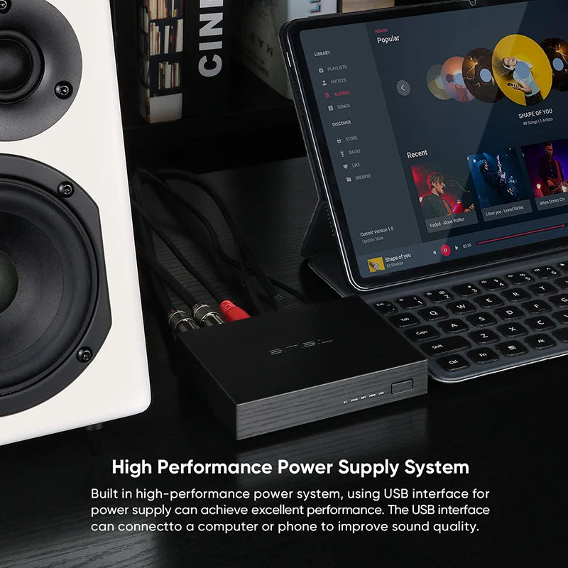 SMSL PS100 Multifunctional Audio Converter HDMI ARC ES9023 DAC Chip Audio Converter High Peformance Power For Home Car Music