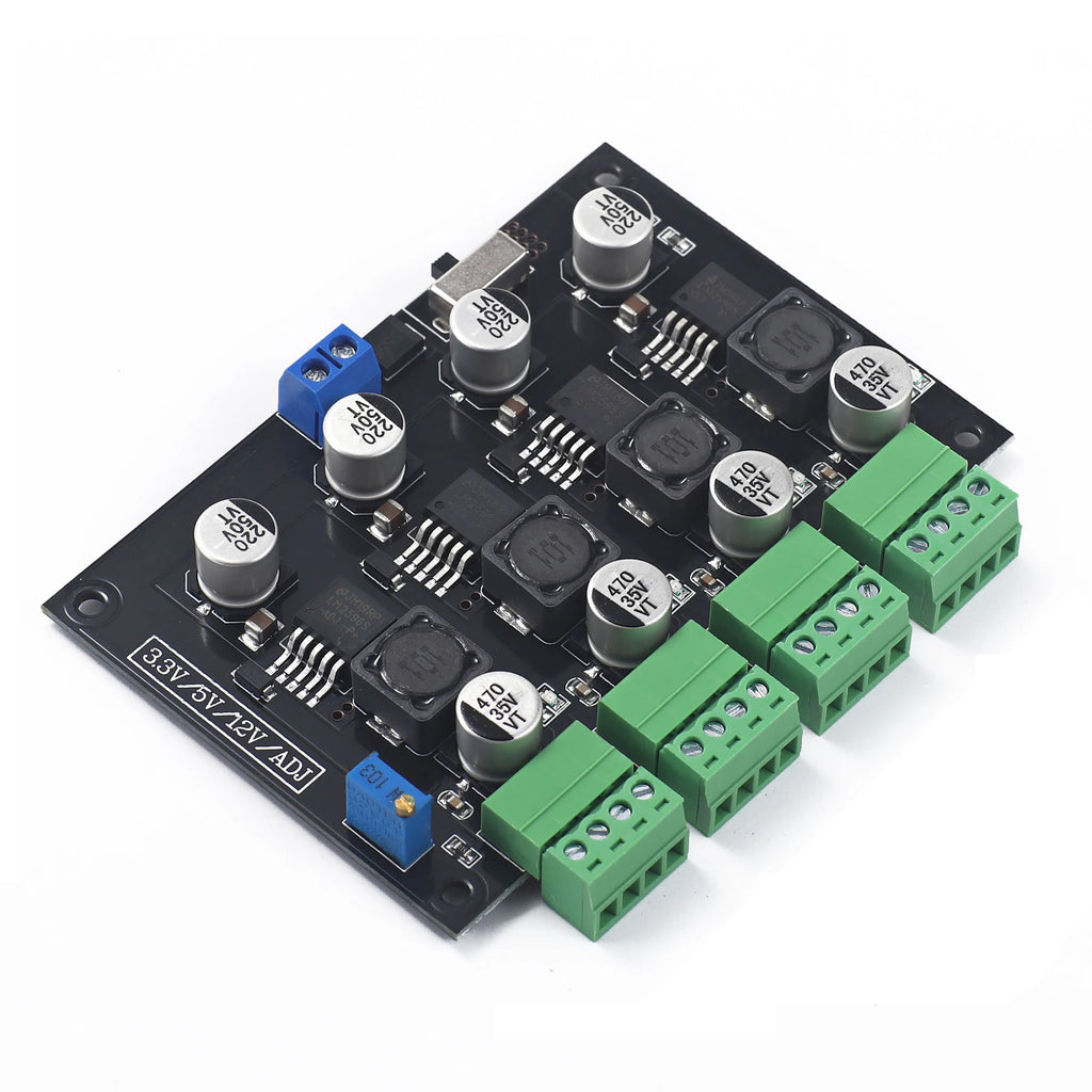 LM2596 Multi Channel Switching Power Supply 3.3V/5V/12V/ADJ Adjustable Voltage Output Power Supply Module