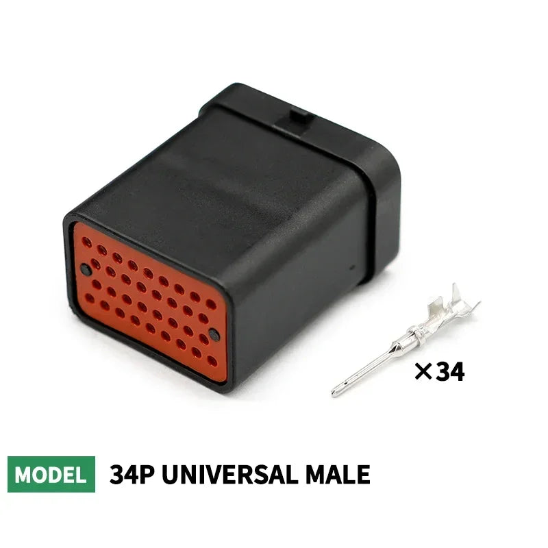 1/10/50 PCS 26/34pin AMP Waterproof Automobile Connector PCB To Board ECU Plug Domestic Needle Bender 6437288-3 4-1437290-0