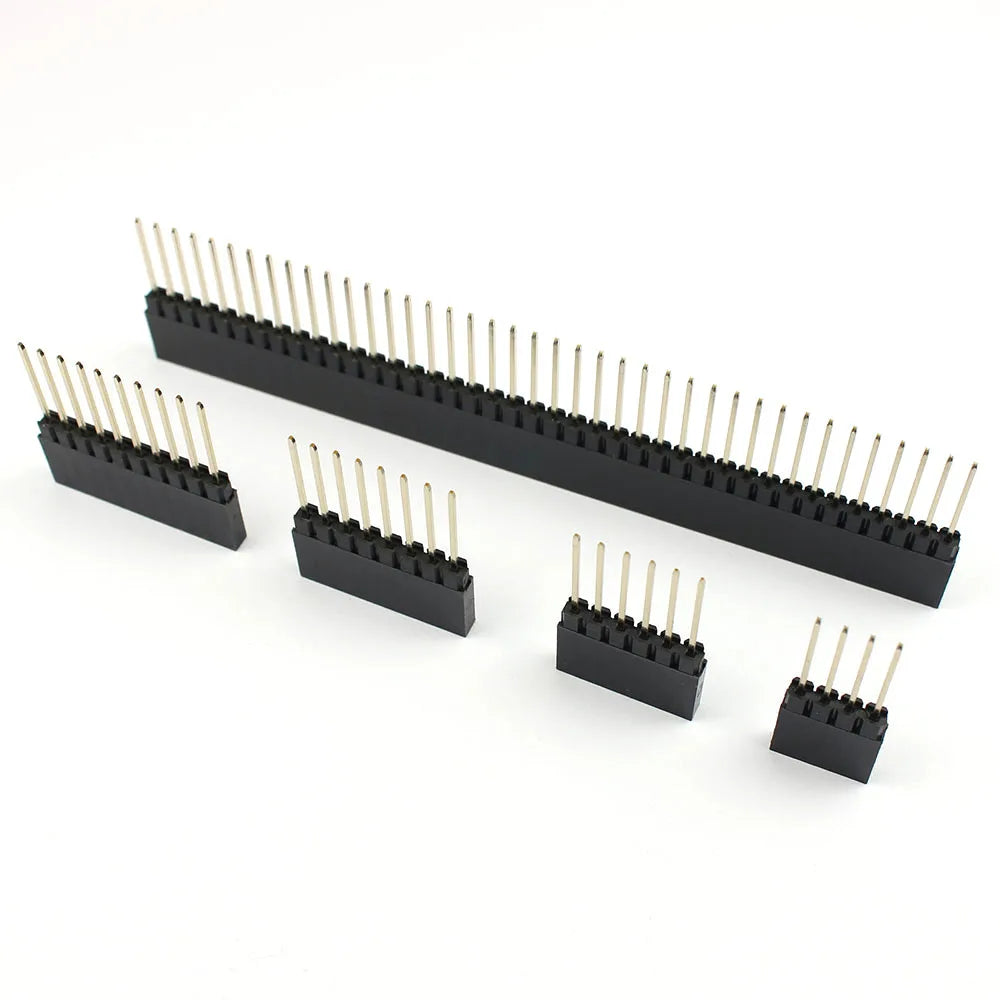 5pcs 2.54mm PC104 4P 6P 8P 10P 40P 1x4 1x6 1x8 1x10 1x40 Pin Long Single Straight Female Header Socket Connector For Arduino