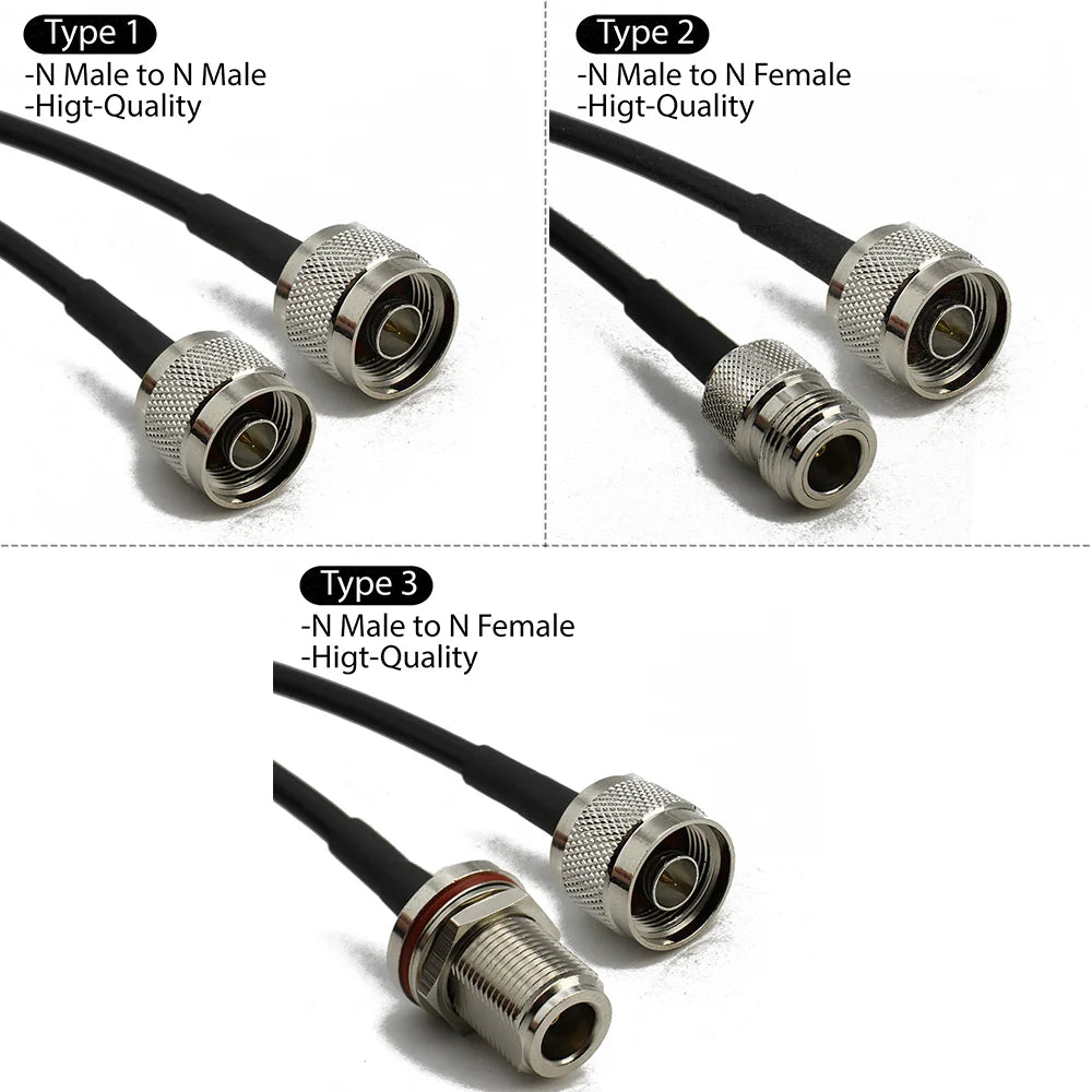 RG58 L16 N Male to N Female Plug Bulkhead conncetor Pigtail Cable RF Coaxial Cables Jumper Cable N Type Crimp Fast Delivery