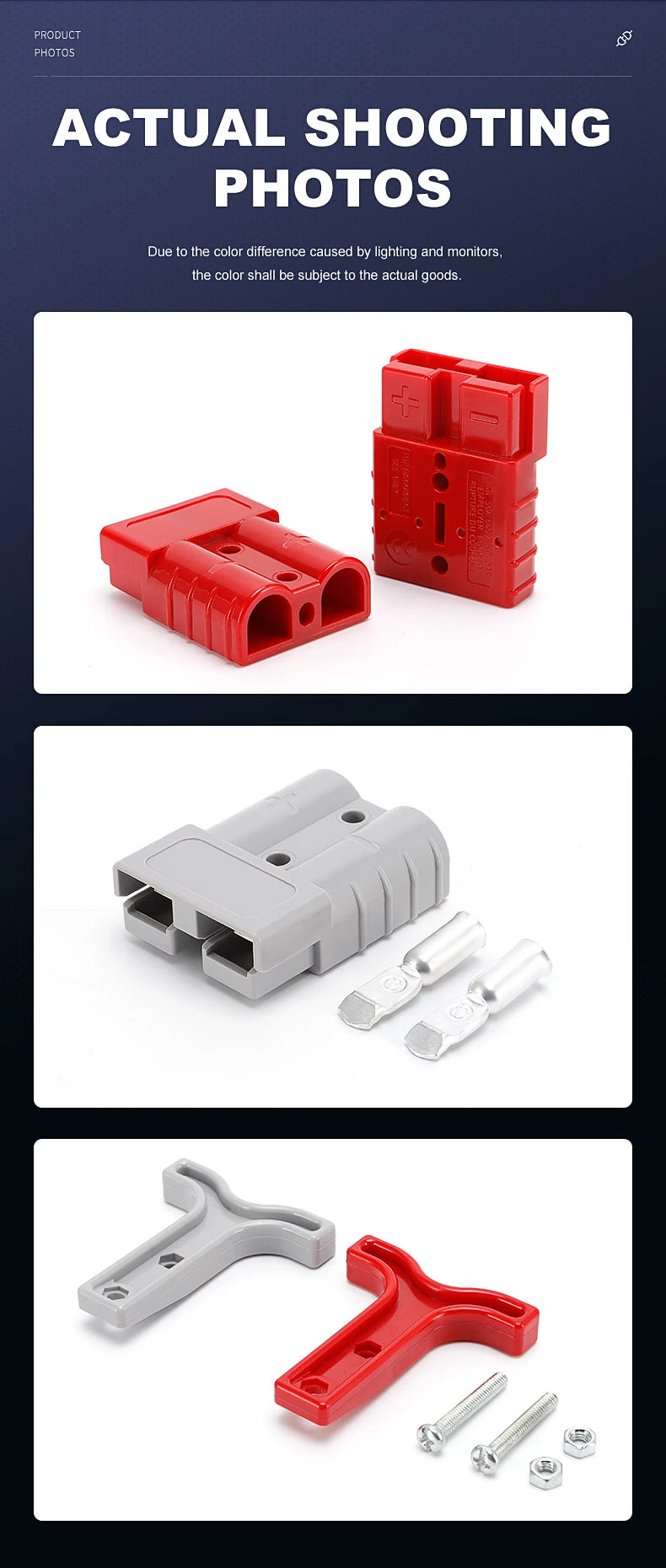 1/2/4PCS 50A Battery Power Connector Kit Quick Plug 600V Car Forklift Battery Charging Electrical Cable Wire Terminal Connectors