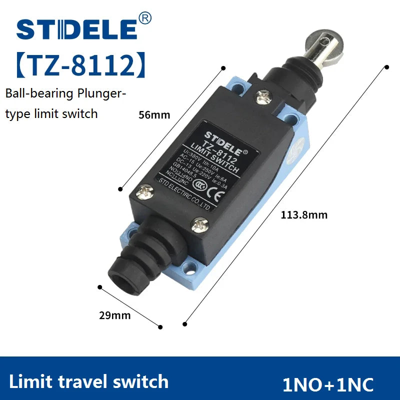 High-Quality Water and Oil Proofing Limit Switches TZ-8104, TZ-8108, TZ-8111, TZ-8122, Small Contact Type Limit Switches