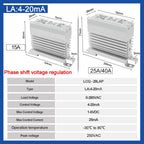 LCTC Solid State Relay DIN Rail Slim SSR 10/15/25/40A 0-10V 0-5V 4-20mA Voltage Regulator Relay With Heat Sink DC-AC DC-DC AC-AC