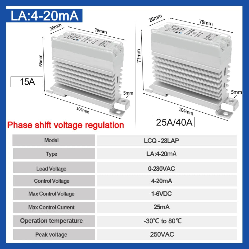 LCTC Solid State Relay DIN Rail Slim SSR 10/15/25/40A 0-10V 0-5V 4-20mA Voltage Regulator Relay With Heat Sink DC-AC DC-DC AC-AC