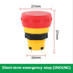 16mm Plastic Emergency Stop Switch Self Locking Latching Button Red Mushroom Head Switch for Equipment Lift Elevator Latching