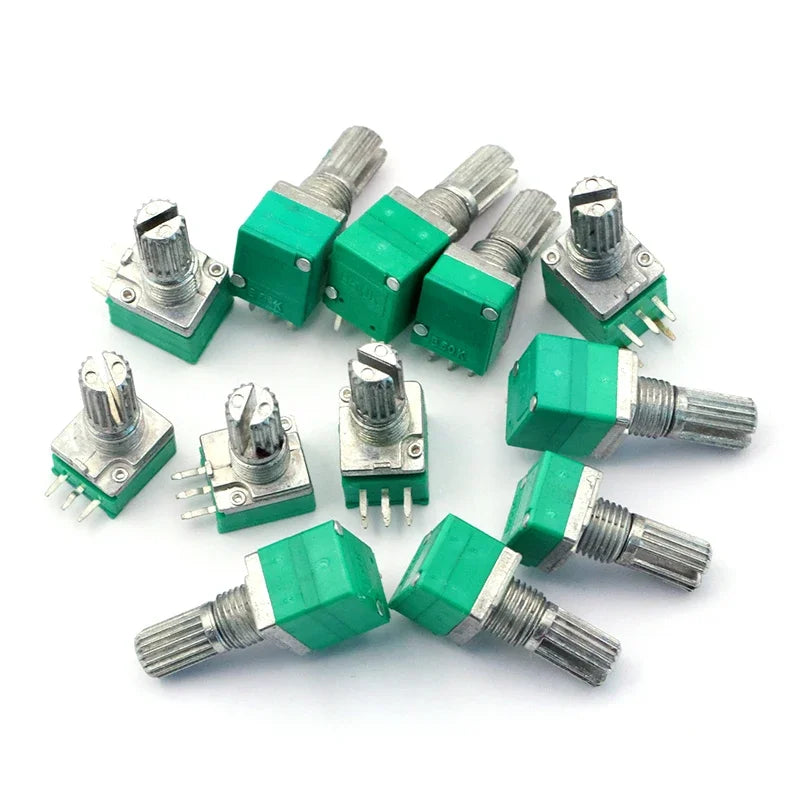 5PCS RK097NS G Single Double Potentiometer B5K/10K/20K/50K/100K Power Discharge Bit Speaker Audio
