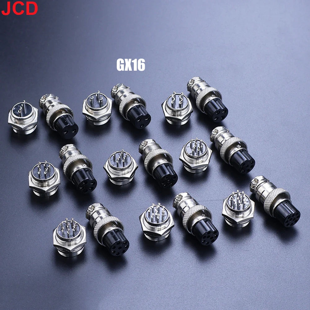 JCD 1Set GX12 GX16 GX20 2 3 4 5 6 7 8 9 10 12Pin Docking Aviation Plug Socket Waterproof Circular Connector
