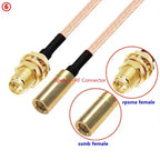 RG316 Coaxial Cable SSMB To SMA Male Female Connector RPSMA To SSMB Right Anlge Crimp for Extension Cable Low Loss Fast Delivery