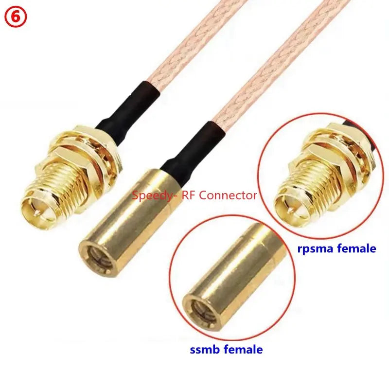 RG316 Coaxial Cable SSMB To SMA Male Female Connector RPSMA To SSMB Right Anlge Crimp for Extension Cable Low Loss Fast Delivery