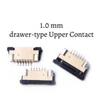 5-20pcs 1.0MM FFC/FPCconnector  Back Flip Lower Contact drawer-type Upper/Lower Contact 4/6/8/10/12/14/16-40P
