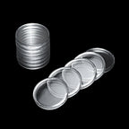 60Pcs 41mm Coin Capsules with Black Gaskets and a Storage Organizer Box for 5 Sizes (21/26/31/36/41mm) Coins Collection Holder
