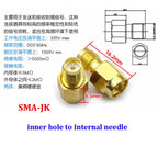 1/3/5piece SMA Male Female RF Straight Connector 90 Degree Right Angle Tee Type 3Way Splitter RPSMA To RP-SMA Male Adapter