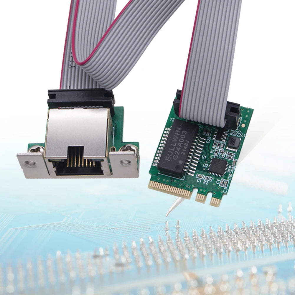 M.2 A+E KEY 2.5G Ethernet LAN Card RTL8111H Chip Single Port Network Card 10/100/1000Mbps M.2 RJ45 LAN Adapter for Windows Linux