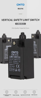 CNTD C4N-4167N Limit Switch IP67 Waterproof Coil Spring Type 3N Low Actuation Force 1NC 1NO Slow Action Forced Disconnect
