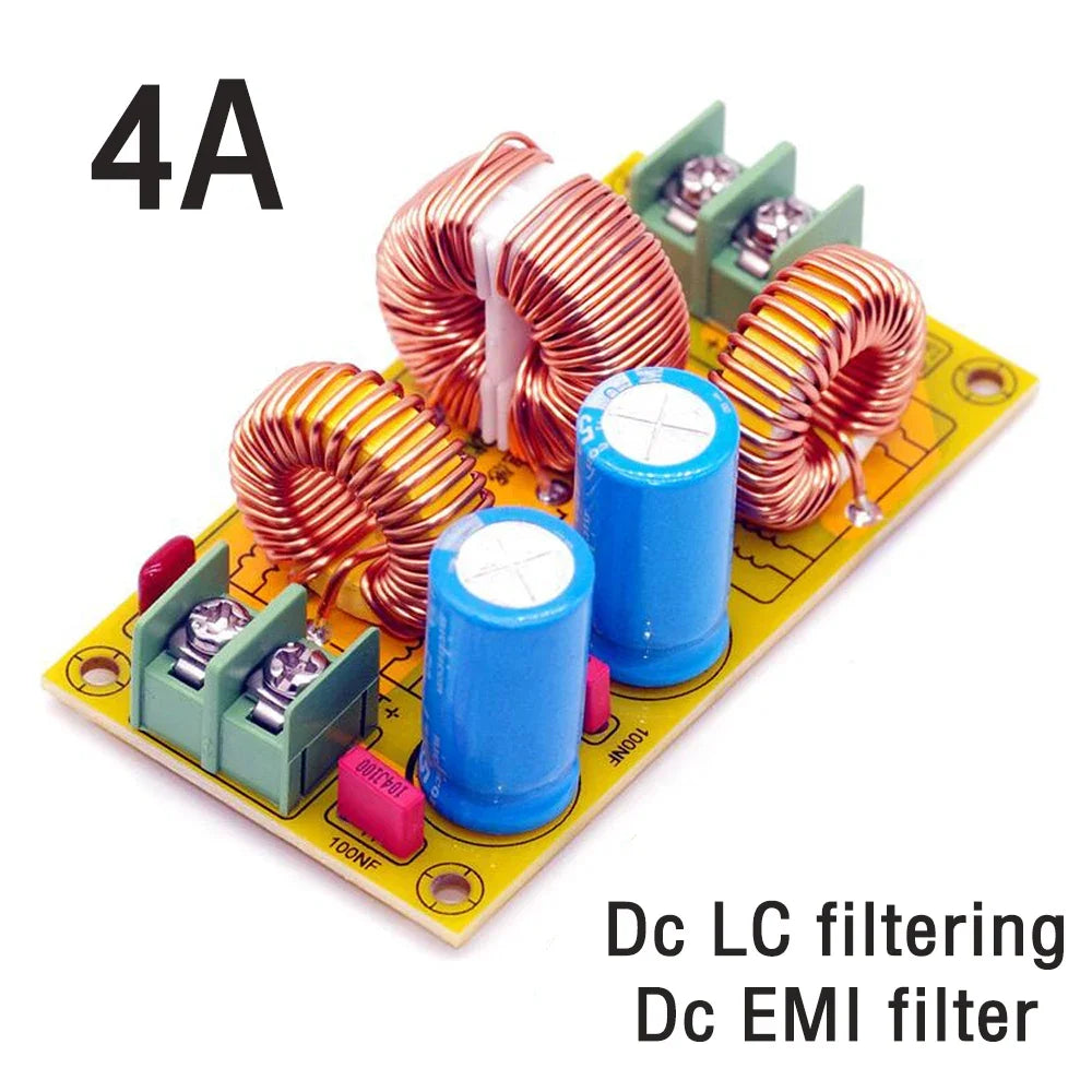 2A 4A 10A 20A DC LC Filter EMI Electromagnetic Interference Filter Emc Fcc High Frequency Power Filtering For 12V 24V 48V Car
