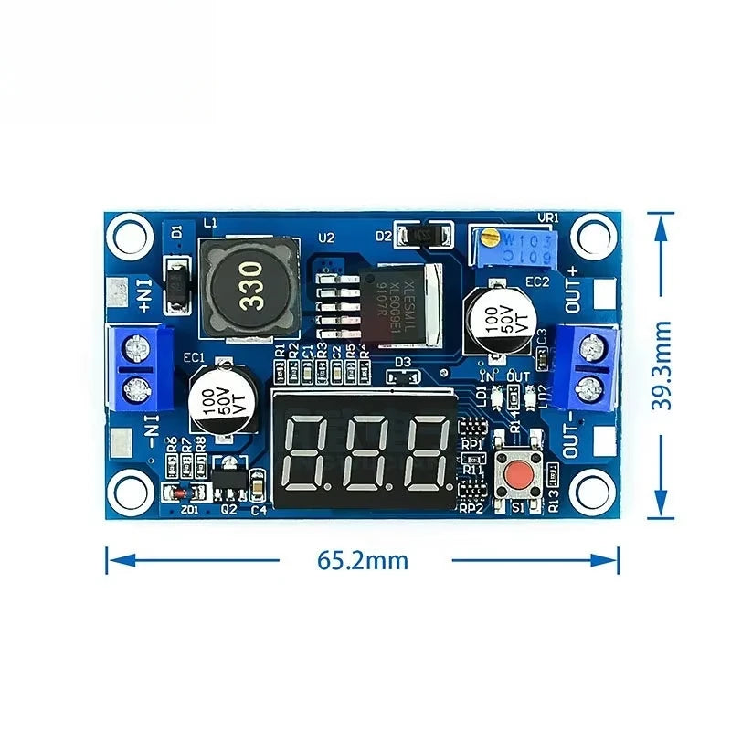 Upgraded Version XL6009 Adjustable Boost Module DC-DC 5-32V To 5-40V 4A Step Up Power Supply Module with Digital Display