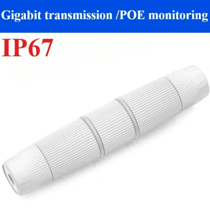 1Pcs RJ45 Docking Connector Ethernet Network Straight-through Waterproof IP67 Header Outdoor Broadband Network Cable Extender
