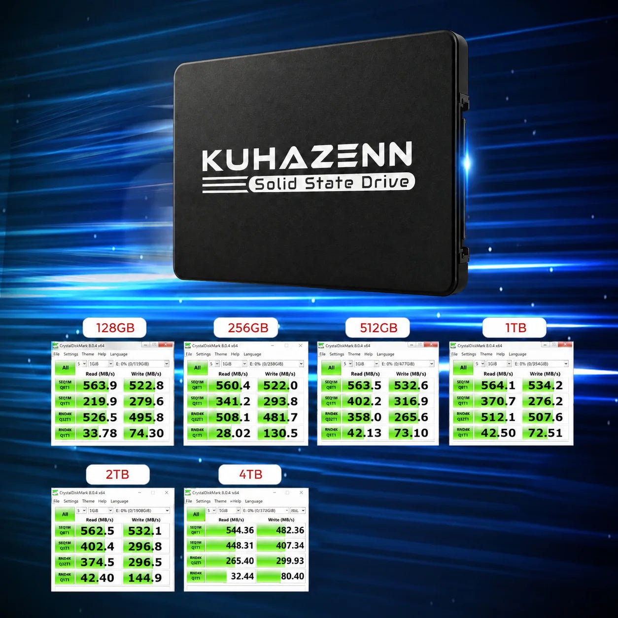 512GB 2.5" SATA3 SSD 3D NAND Flash Internal Solid State Drive Compatible with PS4 Laptop Desktop