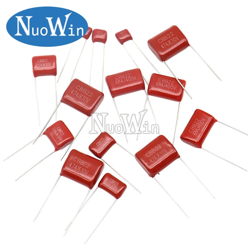 CBB Polypropylene film capacitor 100V 250V 400V 450V 630V 2000V 102 103 104 105 155 224 225 334 474 475 0.1UF 0.47UF 1UF 2.2UF