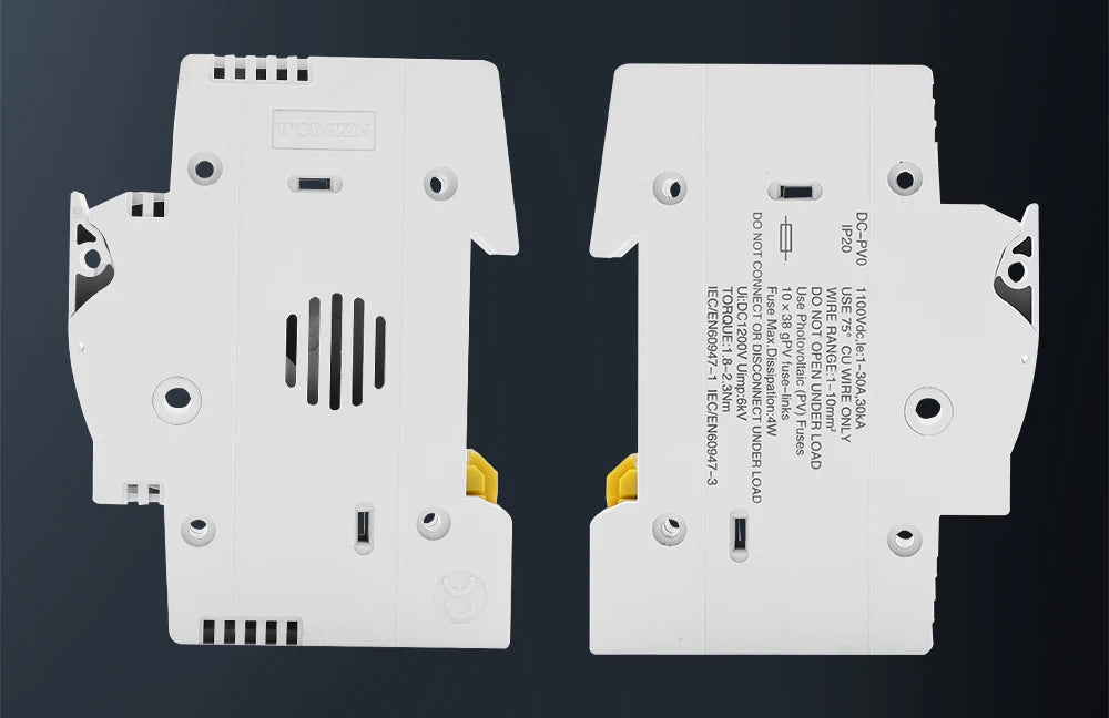 TOMZN 1P 2P DC Fuse Holder 10*38mm High Voltage Solar PV 1100V TOPV-30 Base Photovoltaic System Protection Protector GPV