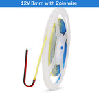 5V USB COB LED Strip 12V 3mm 5mm 8mm Width Flexible LED Tape 320LEDs COB Light with Adhesive High Density Linear Lighting