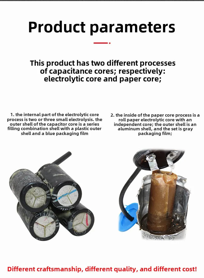 CD60 Motor Water Pump Starting Capacitor 250V 450V AC 50UF 75UF 100UF 150UF 200UF 250UF 300UF 350UF 400UF 500UF 600UF 800UF