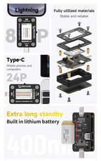 MECHANIC T-824 T824 SE Tail Insertion Tester Tail Insertion Detector Type-C Lightning I nterface for Phone Repair Tools