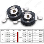 1W 3W 5W IR 740nm 850nm 940nm Infrared LED COB SMD Chip For CCTV Monitor Night Vision Camera Security 1 3 5 W Watt Light Beads