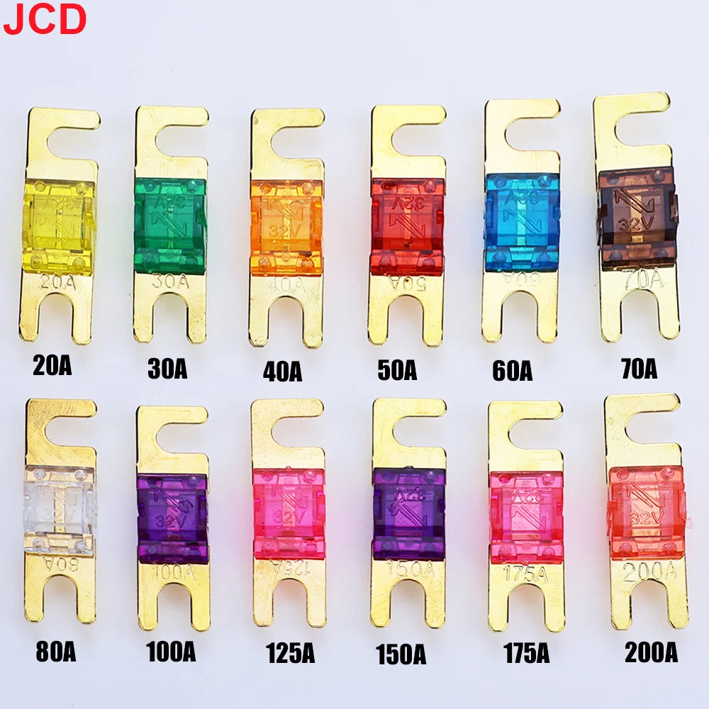 5/10pc U-Shaped Stud Car Fuses Mini Car Stereo Audio AFS Fuse 20A 30A 40A 50A 60A 70A 80A 100A 125A 150A 170A 200A 32V Auto Fuse