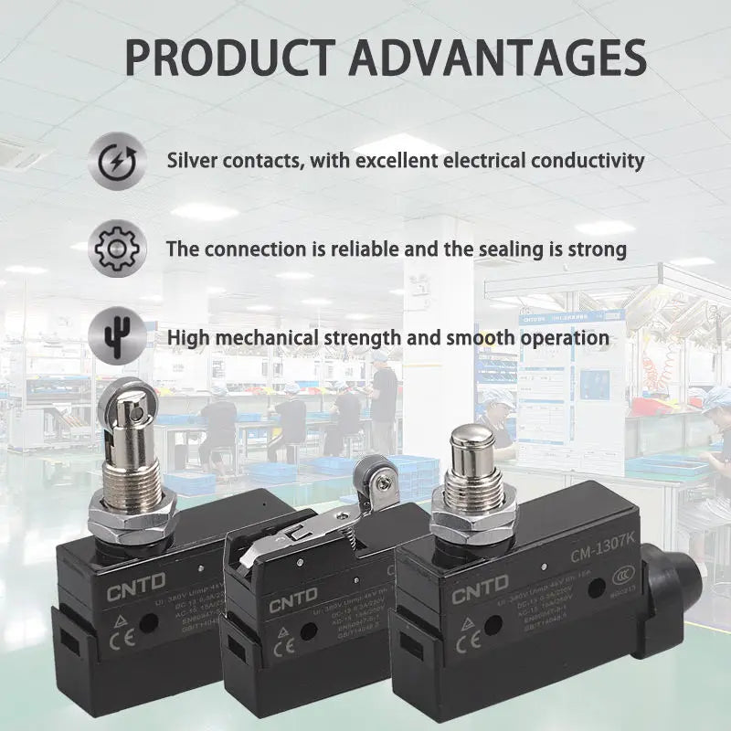 CNTD CM-1702 CM-1702K CM-1702N Micro Switch Limit Switch Travel Switch Self-Resetting Short lever Snap Action Electrical Control