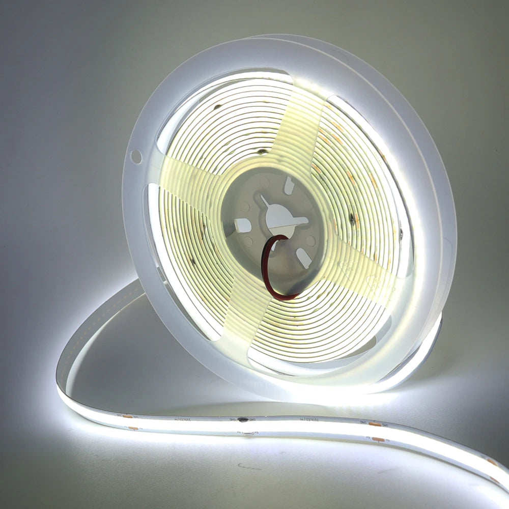 New USB COB Strip Light 5V 320Leds/m Blue/White/Red/Green Flexible Adhesive Tape Night Lighting TV Backlights Home Decor 3M 5M