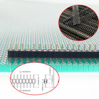 10pcs 2.54mm  L7.43mm Round Female Header Socket Single Row RA 1x40Pin Horizontal SMT Gold Round Hole Socket 0.1" Hole Male Pin