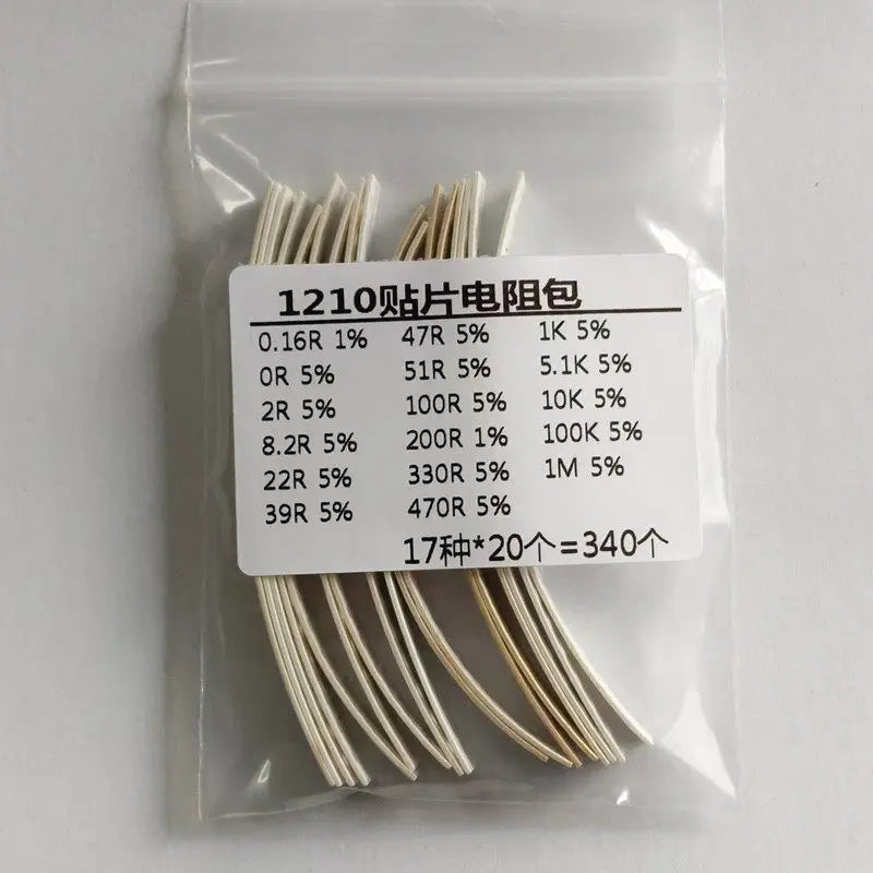 0201 0402 0603 0805 1206 1210 2512 SMD Resistor Assortment Kit, Mixed Resistors with 33 / 60 / 80 / 170 Values