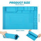 45x30cm Silicone Soldering Mat Heat Resistant Large Anti Static Magnetic Electronic Repair Work Mat Cell Phone Laptop Repair Pad