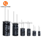 10V 16V 25V 35V 50V 63V 100V 160V 250V 400V 450V Electrolytic Capacitor 0.1UF 3.3UF 10UF 22UF 33UF 680UF 6800UF 10000UF 22000UF