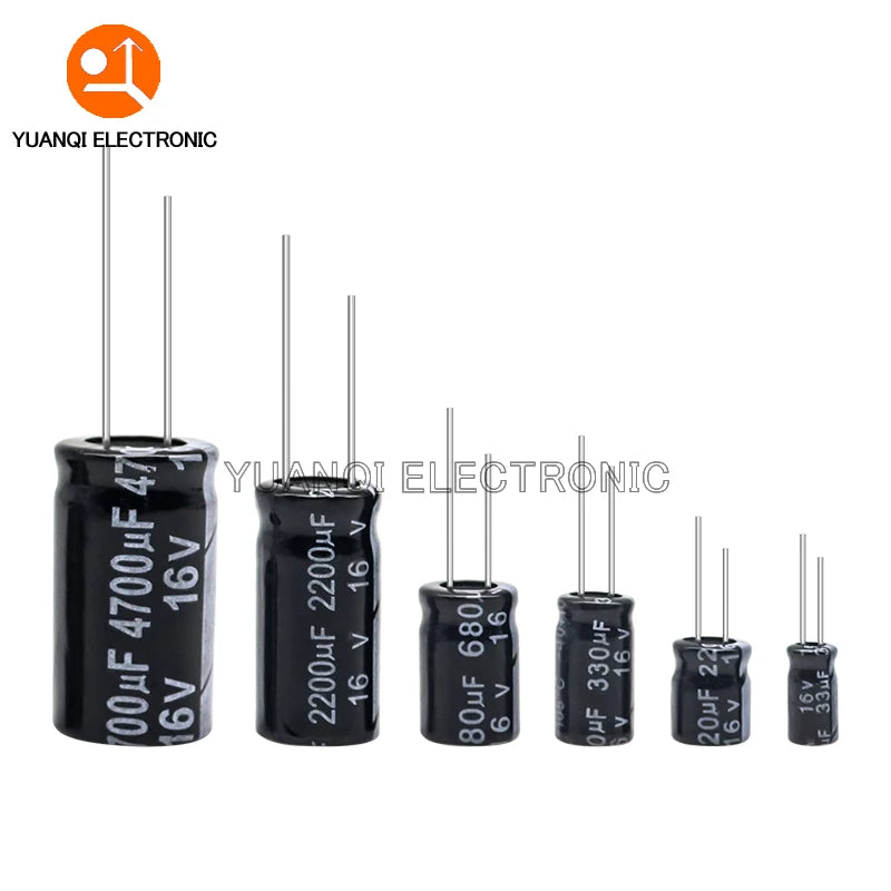 10V 16V 25V 35V 50V 63V 100V 160V 250V 400V 450V Electrolytic Capacitor 0.1UF 3.3UF 10UF 22UF 33UF 680UF 6800UF 10000UF 22000UF