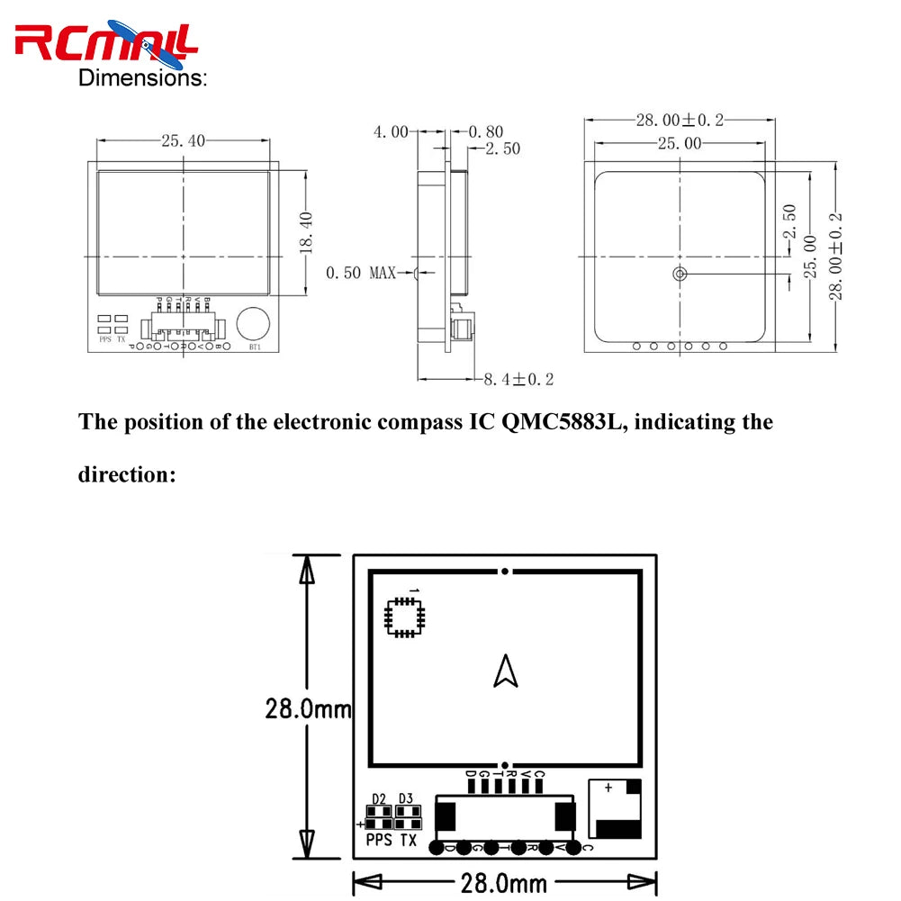 Beitian GPS Module BE-180 BE-220 BE-250 BE-280 BE-450 with Antenna M10 GNSS Ultra-low Power GNSS Receiver for Vehicle Drones