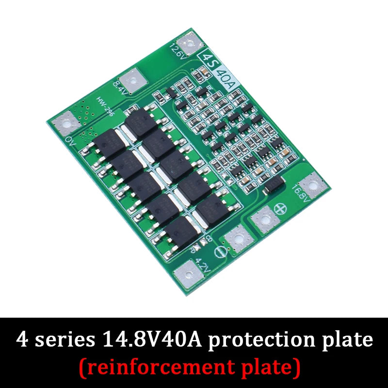 LIZAO 3S 4S BMS 20A 40A 60A 18650 Li-ion Battery Protection Board 11.1V-16.8V Enhanced Balance Charger Module