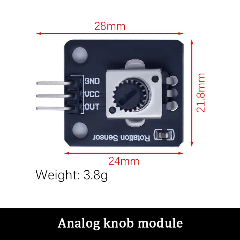 WAVGAT Rotary Encoder Module for Arduino Brick Sensor Development Round Audio Rotating Potentiometer Knob Cap EC11