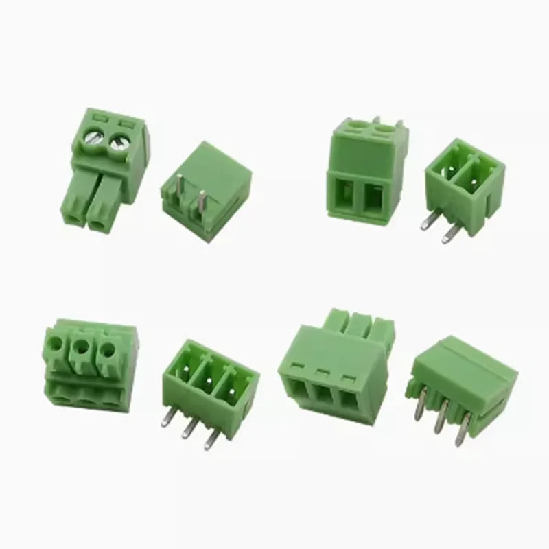 5pairs 15EDG 3.5mm PCB Screw Terminal Block 2-12Pin Male Plug Female Socket Pin Header Wire Connector