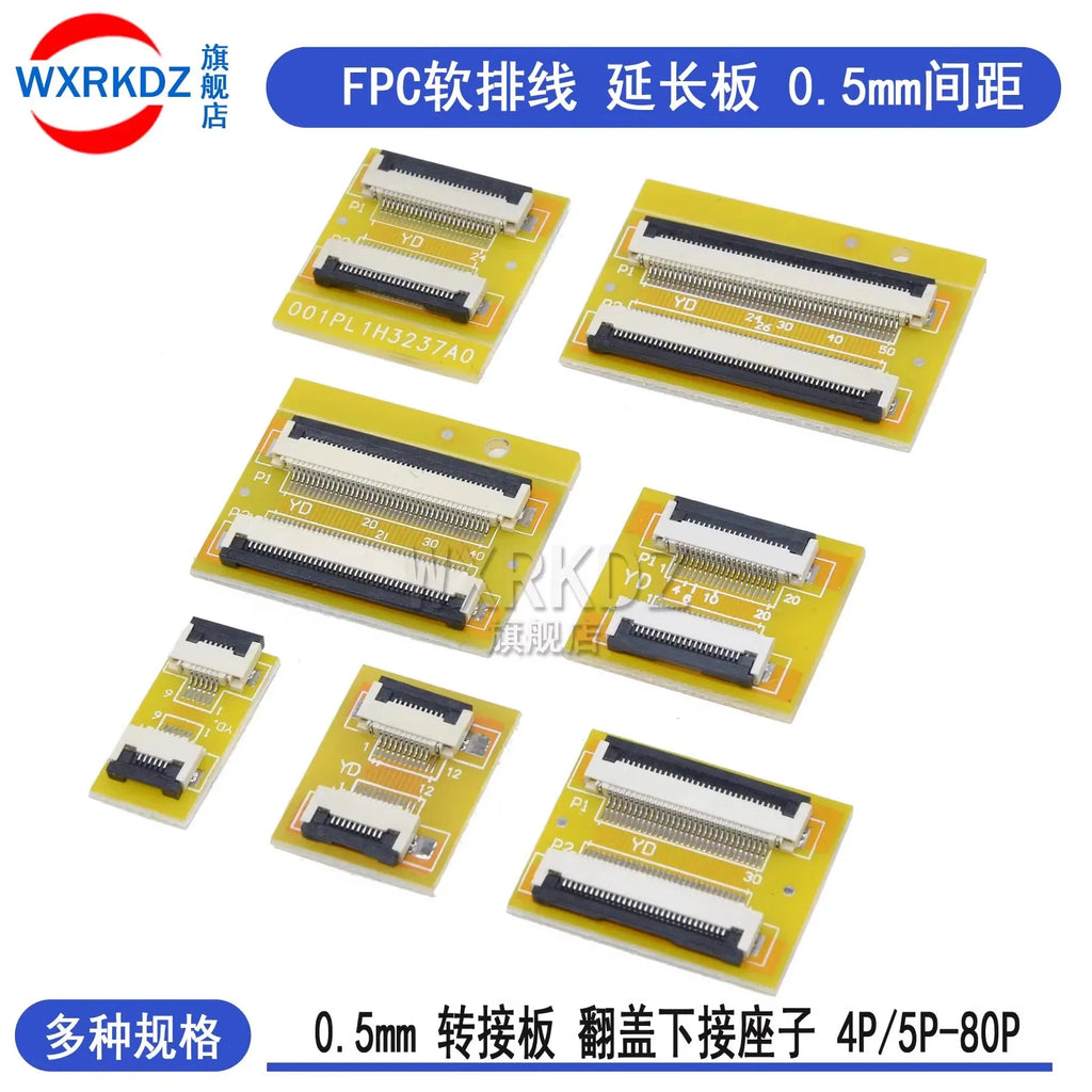 5pcs FFC FPC 0.5MM 1.0MM Flexible Flat Lengthen Extension Board Adapter Plate Board PCB 6/8/10/12/20/24/30/40/45/50/60/64/68/80P