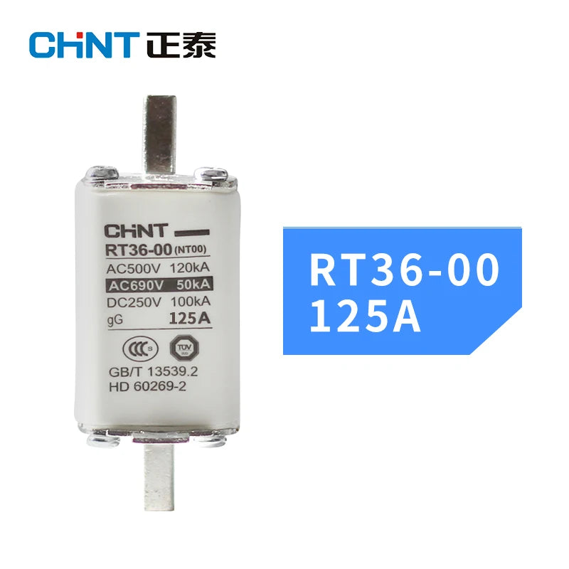 CHINT Fuse Core RT36-00 NT00 20A 25A 32A 40A 50A 63A 80A 100A 125A 160A Ceramic Resistor Fuse Base