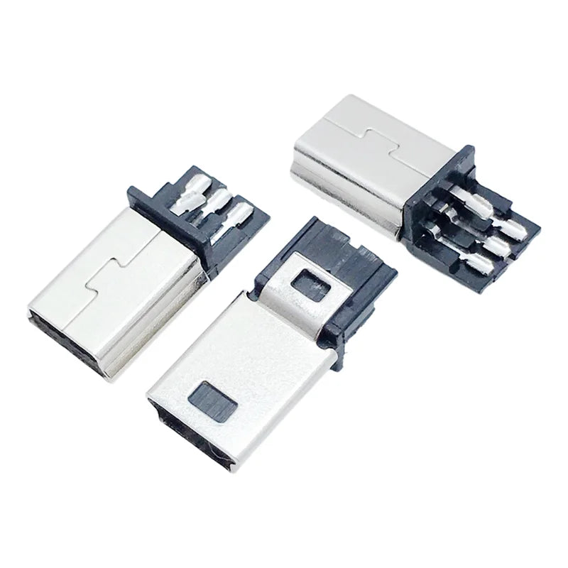 10/20/50PCS Mini USB Type 5Pin Male SMT SMD Plug Socket Jack Connectors V3 male welding Wire Terminals