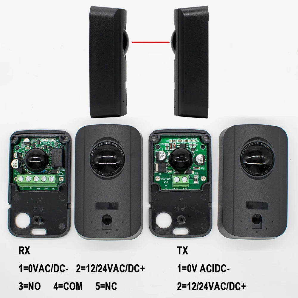 AC DC 12/24V Garage Gate Door Safety Infrared Photocells Automated Gate Safe Infrared Detector Sensor